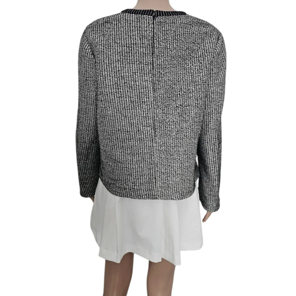 Tory Burch Raffia Knit Metallic Sweater